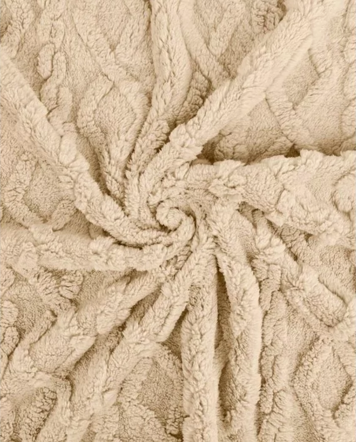 Sitzkissen Kunstfell Beige/Mauve