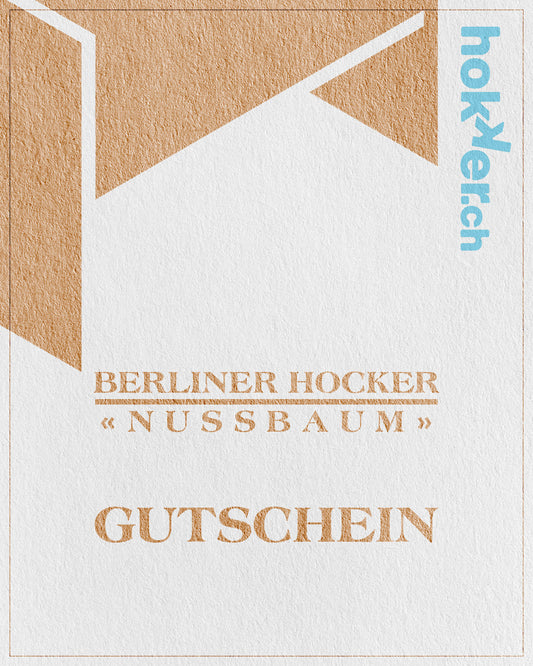 Gutschein Berliner Hocker - Nussbaum